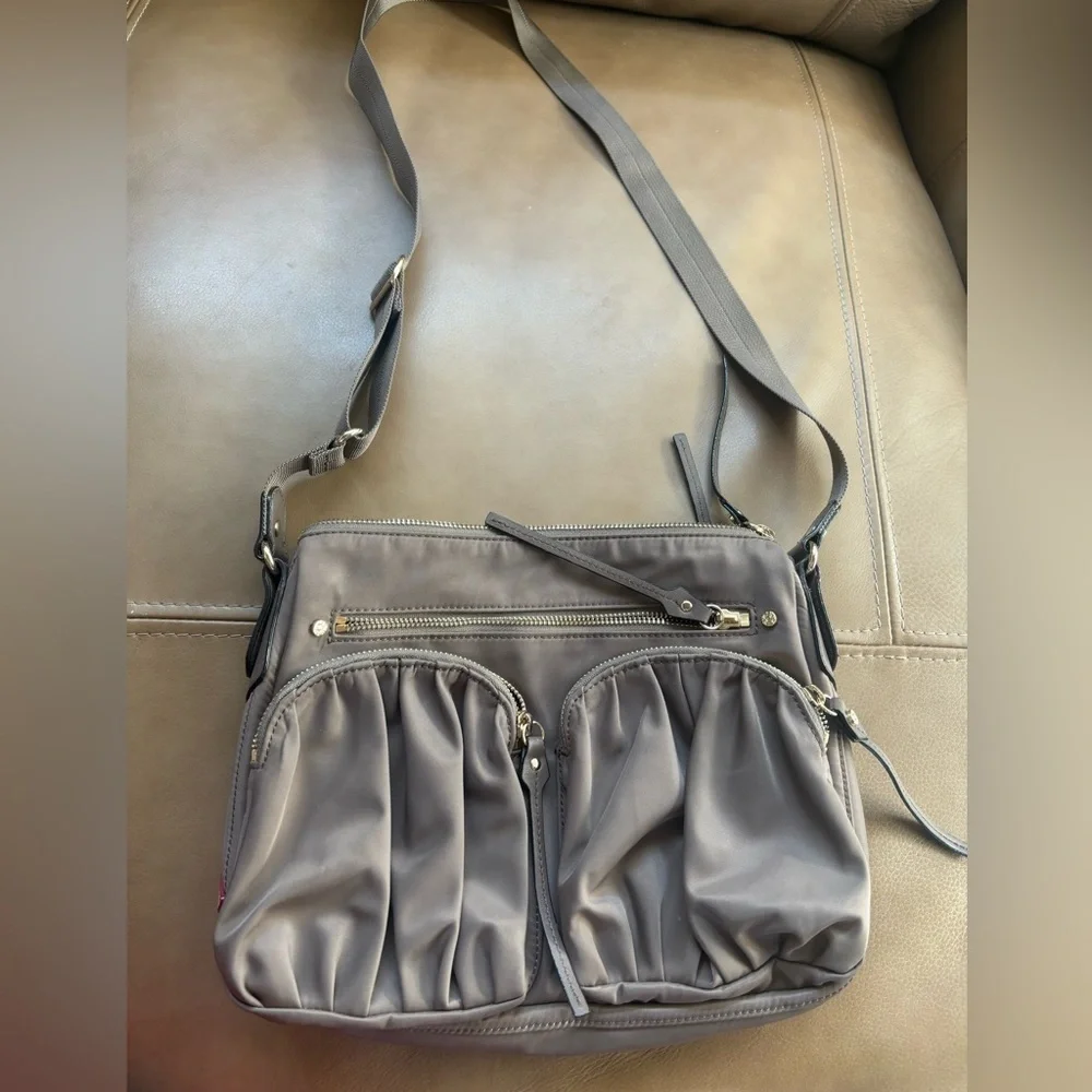 Mz Wallace light brown nylon crossbody